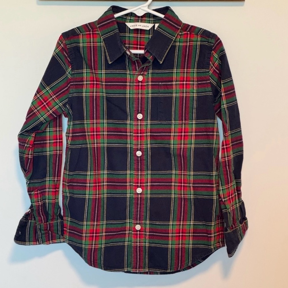 Janie and jack plaid long sleeve 6y
